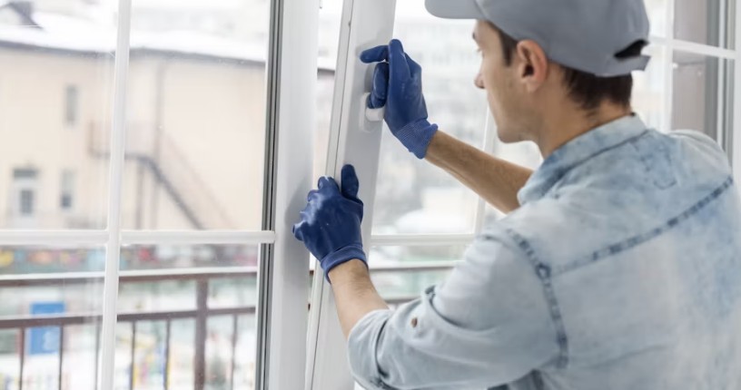 Terrashield installer fitting a new window
